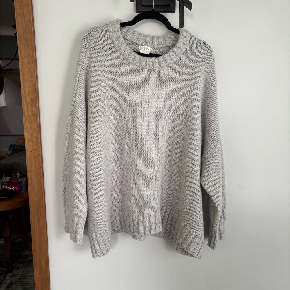 Lily Sky Cozy Gray Sweater